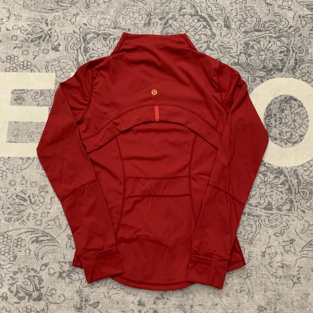 Lululemon Define Jacket Leggings Set Women 4 Red Gold Zip Activewear NWT - Picture 7 of 14